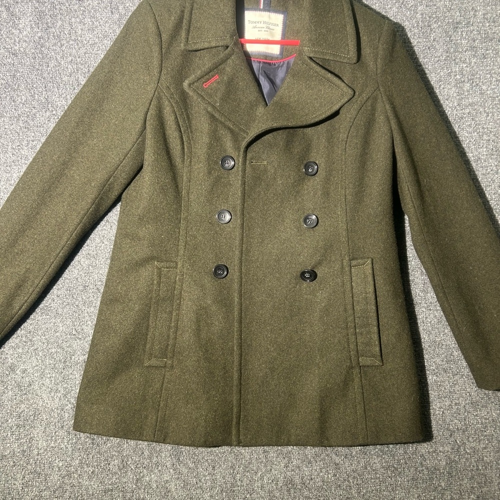 Tommy Hilfiger Olive Green Peacoat